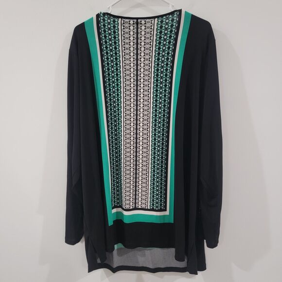 Susan Graver Liquid Knit Womens Top Size 3X Colorful - Picture 3 of 7